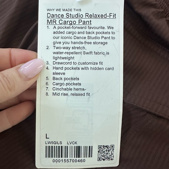 NWT Lululemon Dance Studio Relaxed-Fit Mid-Rise Cargo Pant in Lava Cake - Picture 13 of 15